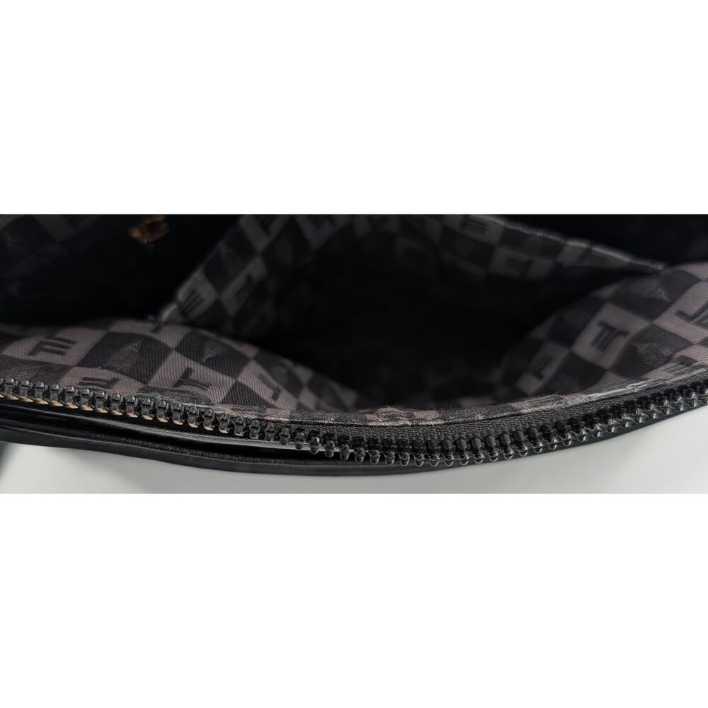 London Fog Addison Tower Signature Print Crossbody Bag Purse Black - Picture 7 of 11